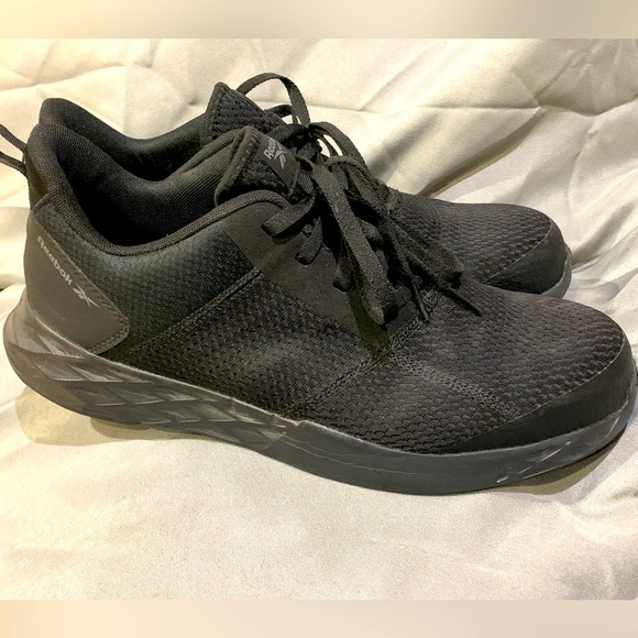 Men’s Astroride Strike Reeboks, Preloved with composite toe, size 13 W, Black. - Picture 1 of 5